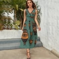 thumbnail image 3 of Ancient Greek Pottery Dress Fashion Boho Beach Long Dresses Female Party Printed Maxi Dress, 3 of 9