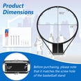 thumbnail image 3 of Gymax 15'' Basketball Rim Wall Door Mounted Basketball Hoop w/ All Weather Net Black, 3 of 9