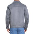 thumbnail image 3 of CHAQUETA CASUAL PARA HOMBRE INSPIRE CHIC, CON COLLAR Y CREMALLERA, ROPA DE EXTERIOR, CHAQUETA DE ANTE VINTAGE, TALLA 2XL, GRIS, 3 of 6