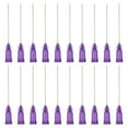 thumbnail image 1 of 21 agujas de dispensación, 52 piezas de 1.5 pulgadas, agujas de dispensación de punta roma industrial con aguja de bloqueo Luer para rellenar tintas líquidas, adhesivos, aceites, morado, 1 of 7