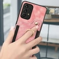 thumbnail image 6 of Allytech Galaxy A53 5G Case Wallet, RFID Blocking Multiple Cards Slots Ring Holder Stand Shockproof Protective Hand Wrist Wallet Case Cover for Samsung Galaxy A53 5G -Pink, 6 of 11
