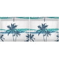 thumbnail image 3 of Coolnut Palm Tree Kitchen Curtains UV Protected Tier Curtains 2 Panels Kitchen Tiers Half Window Curtains for Guest Room Bathroom Laundry Room Basement, 36 x 27 Inch Home Decor, 3 of 7