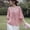 Pink, variant on Tittly Womens Linen Tops Womens Oversized Button Down Shirts Linen Tunics for Women 3/4 Sleeve Linen Shirts For Women 2025 Cotton Summer Retro Boho Tops Vacation Blouse Green