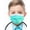Green, variant on NEW KIDS Disposable Face Mouth Mask 3-Ply Ear Loop 50 PCS CHILDRENS MASK