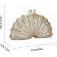 thumbnail image 2 of CAILDANL Women Acrylic Shell Shaped Clutch Luxury Marble Acrylic Evening Handbag Unique Chain Shoulder Bag Wedding Party Purses, 2 of 7