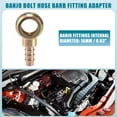thumbnail image 2 of 2 Pcs Universal Banjo Bolt 16mm ID 10mm OD Banjo Bolt Hose Barb Fitting Adapter for Car Metal Bronze Tone, 2 of 6