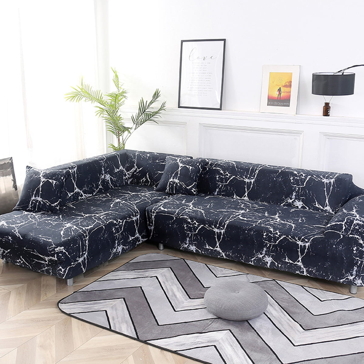 Polyester Stretch Sofa Covers,1/2/3/4 Seats 3 Colors Chair Couch Fabric