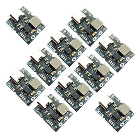 CKCS 10X Type-C USB 5V 2A 1S Single String Lithium Battery Charge Discharge  Module Charging Protection Board Boost Converter 