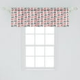 thumbnail image 2 of Ambesonne Abstract Window Valance, Grungy Calligraphic Hugs and Kisses Xoxo Lettering Sign Conceptual Pattern, Curtain Valance for Kitchen Bedroom Decor with Rod Pocket, 54" X 18", Ruby Black White, 2 of 3