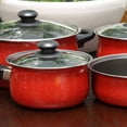 thumbnail image 2 of Batería de cocina Gibson 7 PZS Rojo Acero ANTIADHERENTE Mango baquelita CASSE//LMAN-R, 2 of 3
