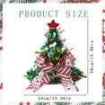 thumbnail image 3 of Mini Christmas Tree, Ongmies Christmas Bow Tree Topper - Festive Ornament for Holiday Home & Window Decor, Christmas Decorations Indoor, 3 of 4
