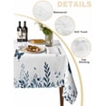 thumbnail image 2 of Blue Spring Botanical Table Cloth, Waterproof Tablecloth for Square Tables, Weeping Eucalyptus Butterfly Reusable Washable Fabric Table Cover for Restaurant Kitchen Dining Tables 60"x60", 2 of 9