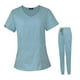 thumbnail image 4 of Conjunto de uniforme médico Strade Fareast Limited para mujer camiseta y pantalón regalo para el día de Las enfermeras Cuidado de mascotas médico XL Azul claro, 4 of 8