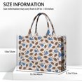 thumbnail image 3 of Large Capacity Tote Bag,Beige Background Football Helmets Pattern Handbag Fashion Luxury Tote Bag,15.7"x13"x 5.1" Inches,Laptop Compatible, 3 of 6