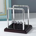 thumbnail image 5 of Newton Cradle Balance Balls, con Base de movimiento perpetuo, juguete de descompresión inteligente para decoración de escritorio de oficina en casa, medio número, 5 of 5