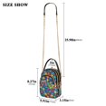 thumbnail image 2 of FORMRS Crossbody Bag for Women Quilted Travel Shoulder Cell Phone Purse with Chain Strap Handbag, Vibrant Art Leaves Pattern, 2 of 7