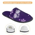 thumbnail image 3 of Fotbe Crystal Purple Snowflake Pantuflas Peludas para Mujer con Estampado, Zapatillas de Peluche, Zapatos de Invierno para Casa, Uso Interior y Exterior-Large, 3 of 8