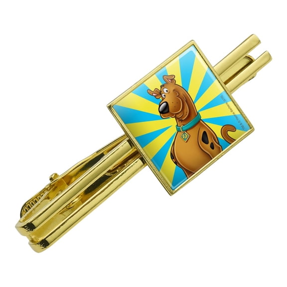 Scooby-Doo Character Square Tie Bar Clip Clasp Tack- Silver or Gold