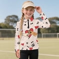 thumbnail image 2 of Psesaysky Girl's Love Pet Graphic Print Preppy Cute Sweatshirts Long Sleeve Drop Shoulder Half Zipper Pullovers Athletic Thermal Coat 10-11 Years, 2 of 6