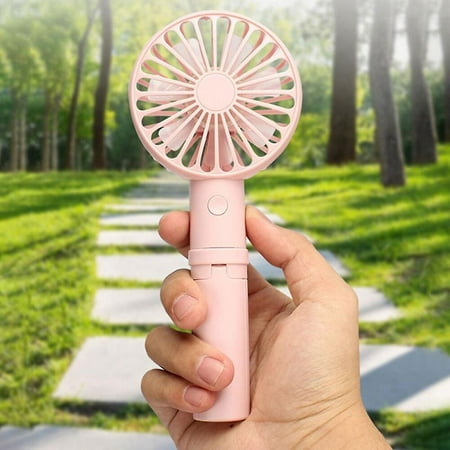 

Mini Hand-held Fan Portable Folding Desk Fan Cooler Cooling Usb Rechargeable Fan