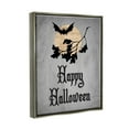 thumbnail image 4 of Stupell Industries Happy Halloween Bats Holiday Painting Gray Floater Framed Canvas Art Print Wall Art, 25 x 31, 4 of 10