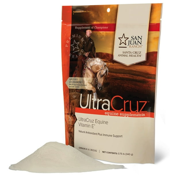 Ultracruz Equine Natural Vitamin E Supplement For Horses 0 75 Lb Powder 30 Day Supply Walmart Com Walmart Com