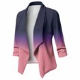 thumbnail image 3 of Vedolay Womens Coat Women's Fashion 2023 Casual Long Sleeve Open Front Work Blazer Jackets with Pockets,Pink XL, 3 of 5