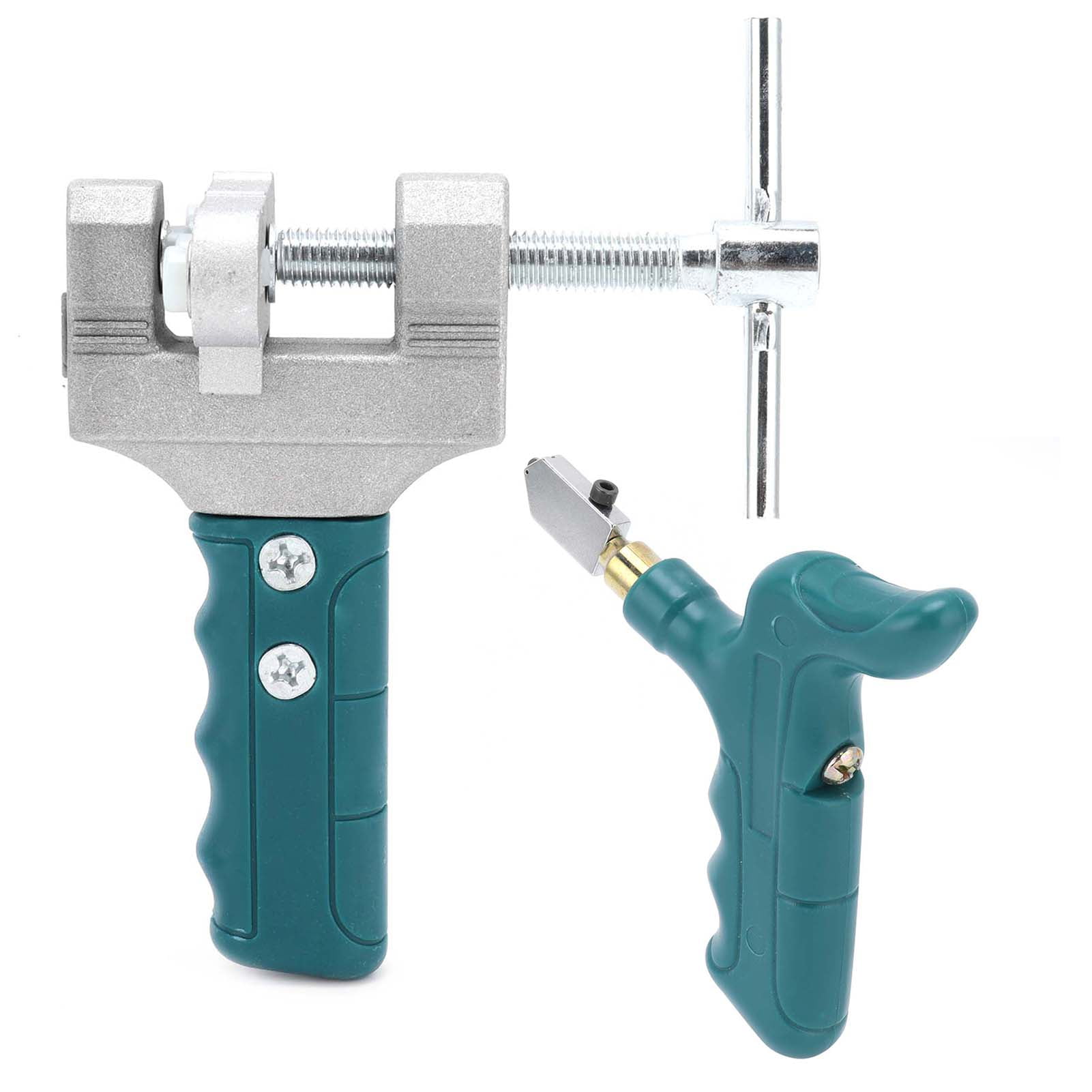 Riousery Professional Glass Cutter Kit Portable Handheld Manual Ceramic Tile Opener Cutting Tool Accessory for Precise Scoring (4.5x4.3 inches / 115x110mm)