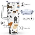 thumbnail image 3 of 40oz Dog Mom Tumbler - Leakproof Travel Coffee Mug with Handle - Cute Puppy Gift for Women Who Love Dogs - Double Wall Stainless, 3 of 7