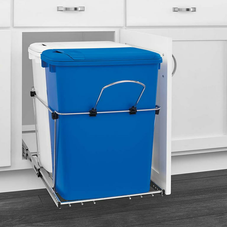 Double 35-Quart Pull-Out Trash Bin