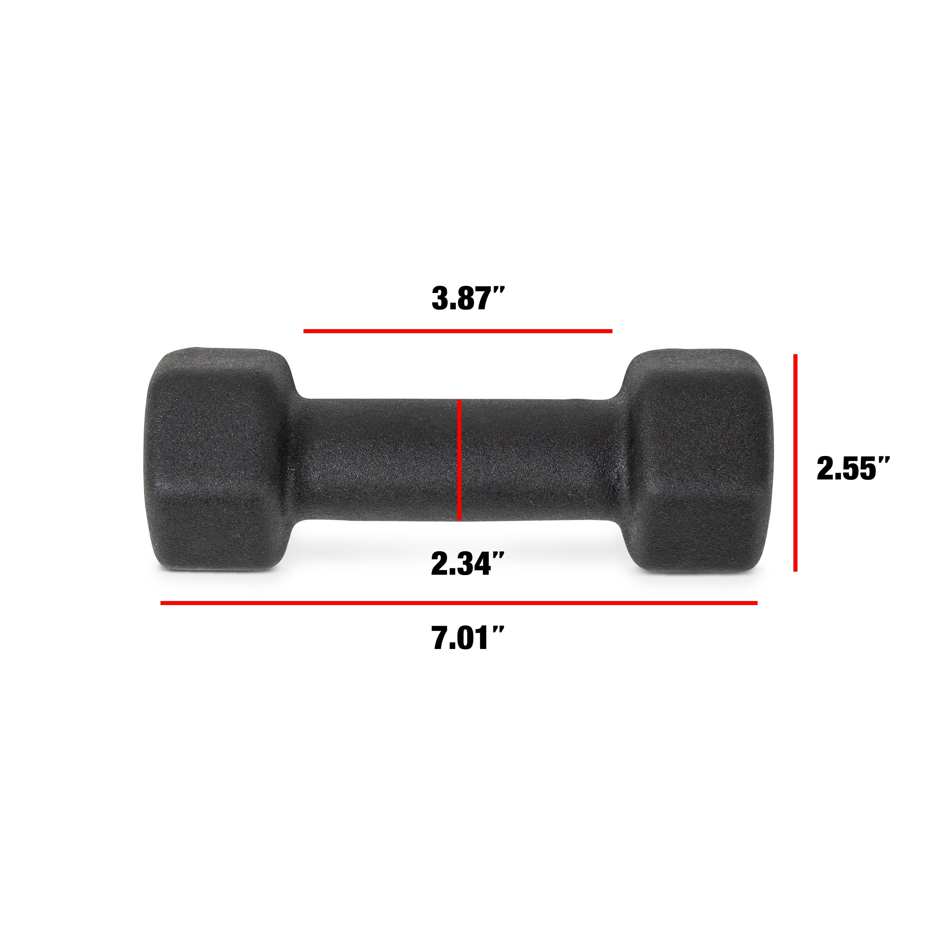 CAP Barbell Black Neoprene Dumbbells, Pair