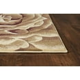 thumbnail image 3 of 2'x3' Ivory Machine Woven Hand Carved Oversized Floral Indoor Accent Rug, 3 of 4