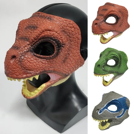 

GROFRY Vividly Engraved Dinosaur Headgear Breathtaking Emulsion Movie-inspired Dinosaur Costume for Halloween