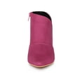 thumbnail image 6 of BLISSFUL STEP Women's Ankle Boots Solid Color Pointed Toe Kitten Heel Hot Pink 8.5, 6 of 7