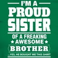 thumbnail image 3 of CafePress - I'm A Proud Sister Of A Freaking Awesome Brother T - Women's Traditional Fit Dark T-Shirt, 3 of 4