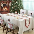 thumbnail image 4 of Snowman Christmas Chair Covers Set of 1 Winter Christmas Tree Snowflakes Gray Chair Back Covers Stretch Removable Washable Slipcovers Protector for Dining Room Kitchen Party Decor, 4 of 5
