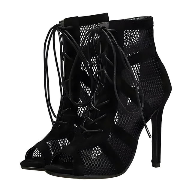 Qarigey Zapatos de baile transpirables para mujeres que se mantienen frescas en la pista de baile Tacón alto a la moda Type2 NO2