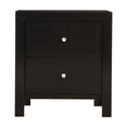 thumbnail image 3 of Homestock Mediterranean Magic Nightstand - Dovetailed Drawers for Bedroom Storage, Stylish Nickel Hardware, Painted Nightstand, Floor Mountable-Color:Black,Size:2 Drawer, 3 of 7