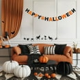 thumbnail image 5 of Xuniizn Happy Halloween Banner Indoor 9.84Ft Black and Orange Bunting Halloween Banners for Halloween Party Decorations, Fireplace Wall Halloween Decorations for Home Indoor & Outdoor, 5 of 7