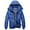 Blue, variant on Kaemgyyd Men's Hooded Winter Coat Long Sleeve Warm down Puffer Jacket Fashion Thicken Zipper Quilted Ski Outwear with Pockets