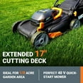 thumbnail image 4 of Worx WG743 40V Power Share 4.0Ah 16" Cordless Lawn Mower (Battery & Charger Included), 4 of 13