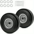 thumbnail image 3 of 10 Solid Tire Replacement 4.10 3.504 Flat Free Tire and Wheel for Garden Carts Hand Trucks Wheelbarrows 10x3.504 with 5 8 Axle Bore 2 1 4 Offset Hub 2 Pack, 3 of 10