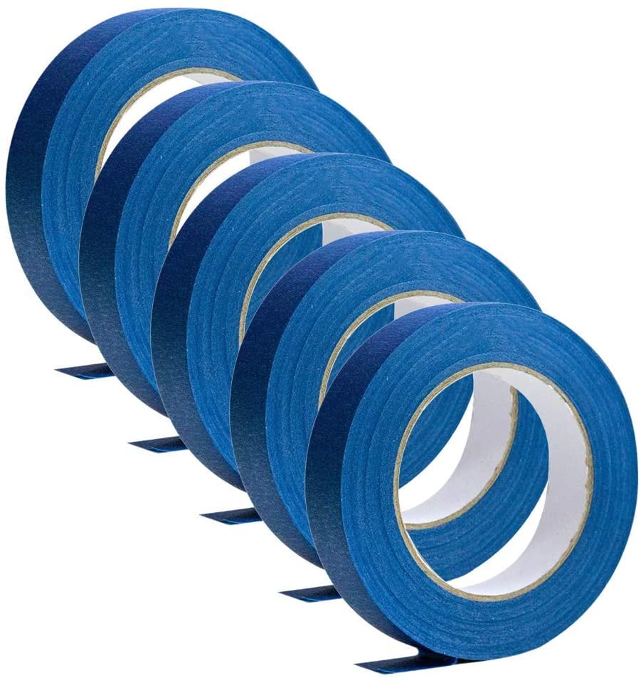 Blue Masking Tape Set 5 Roll Colorful Painting Masking Tape for