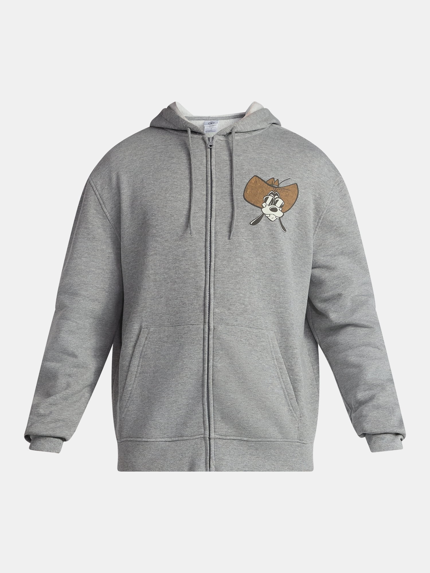 Disney Goofy Men's and Big Men's Howdy Y'all Graphic Fleece Zip Up Hoodie, Sizes S-3XL