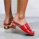 thumbnail image 5 of Zapatos de mujer de tacón medio, sandalias de mujer de tacón grueso a la moda y versátiles, ropa exterior, sandalias y zapatillas de boca de pez Wmkox8yii  hj789, 5 of 5
