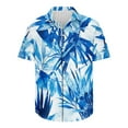 thumbnail image 5 of Yanghang Tops Men Mens T-Shirts Men's Fashionable Casual Floral Print Hawaiian Short Sleeved Lapel Button Up Shirt Summer Clothes, 5 of 5