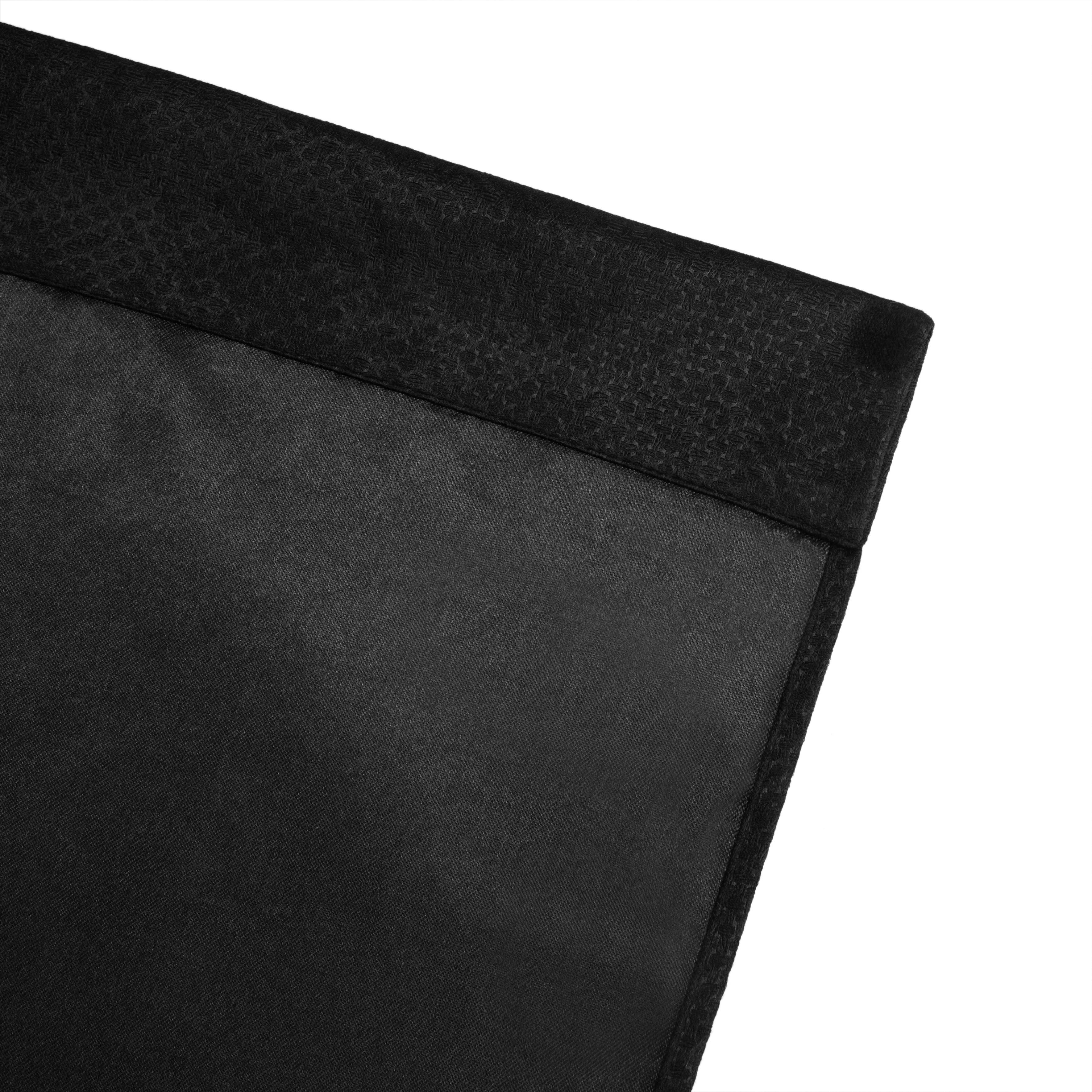 Mainstays Metallic Blackout Curtain Panel Set, Black, 27.5" W x 95" L