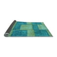 thumbnail image 2 of Ahgly Company Indoor Round Patchwork Light Blue Transitional Area Rugs, 4' Round, 2 of 4