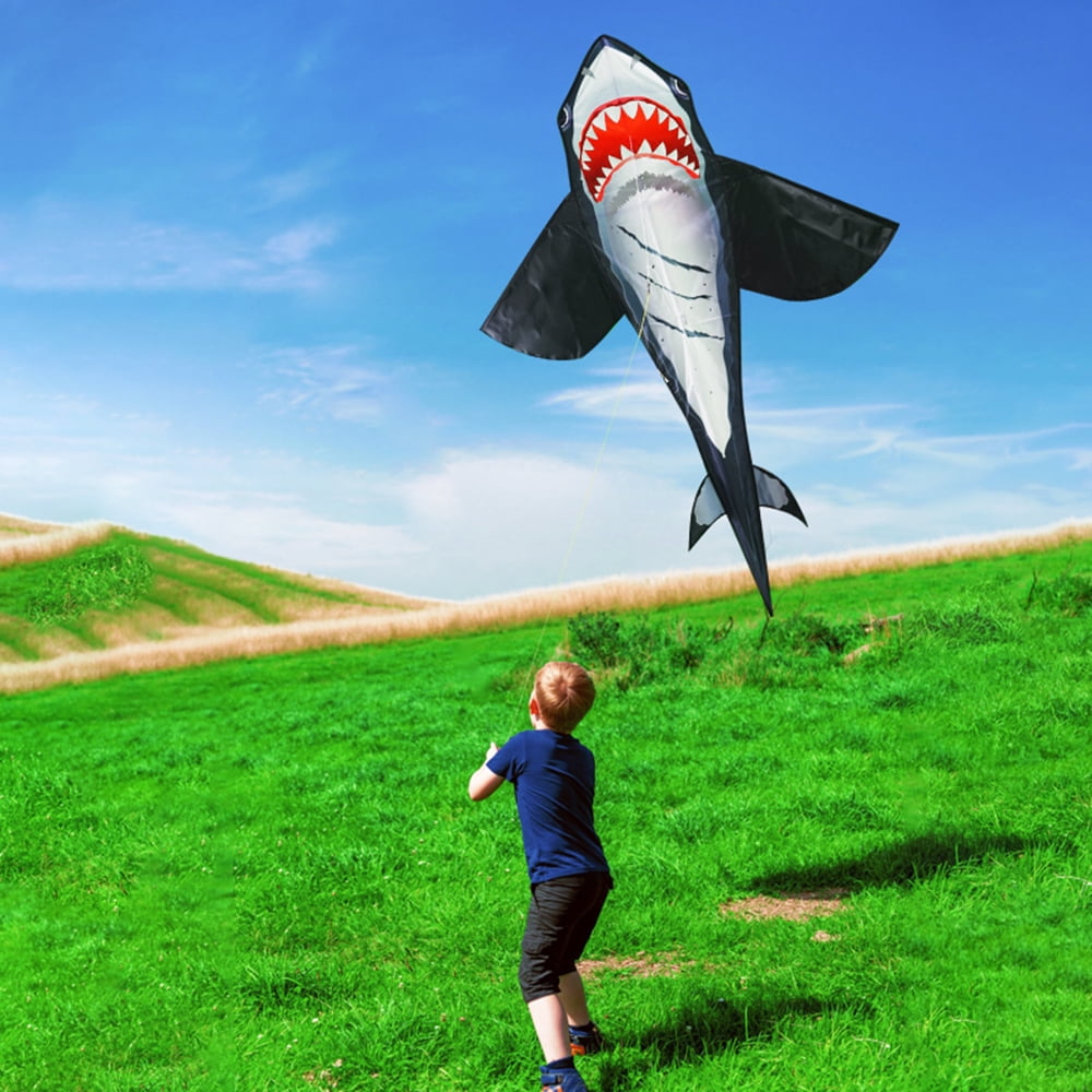 Lixada Shark Kite for Children and Adults 30M Line Easy Usage at Beach or  Park 