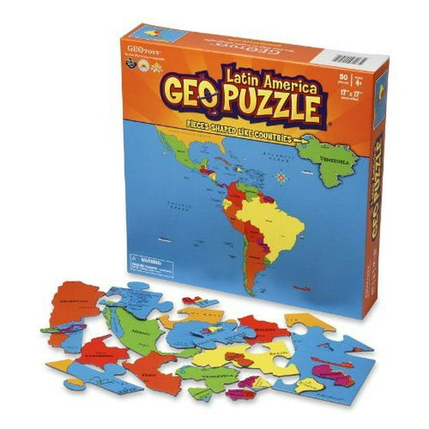 GeoPuzzle Latin America Educational Geography Jigsaw Puzzle (50 pcs)